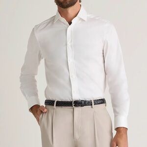 Quince Organic Cotton Stretch Twill Dress Shirt | Mens, White,